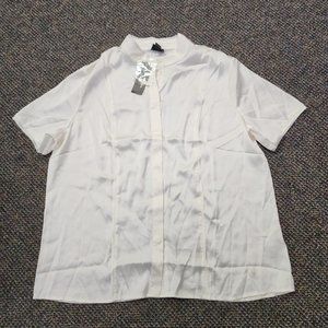 Worthington Womens Short Sleeve Regular Fit Button-Down Shirt